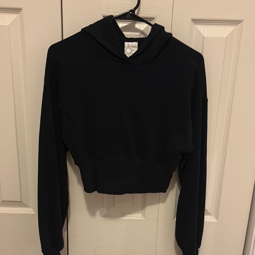 Aerie Offline Black Women's Cropped Hoodie